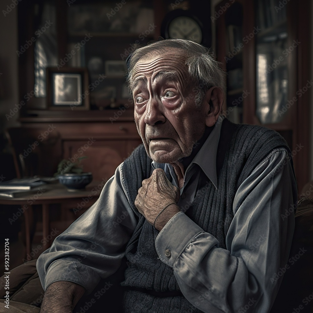 Elderly Man Experiencing a Stroke Elderly Man Experiencing a Stroke