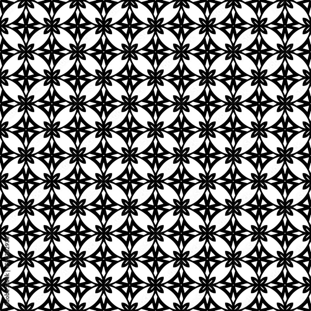 Black and white seamless pattern texture. Greyscale ornamental graphic design. Mosaic ornaments. Pattern template. Vector illustration. EPS10. Black and white seamless pattern texture. Greyscale ornamental graphic design. Mosaic ornaments. Pattern template. Vector illustration. EPS10.