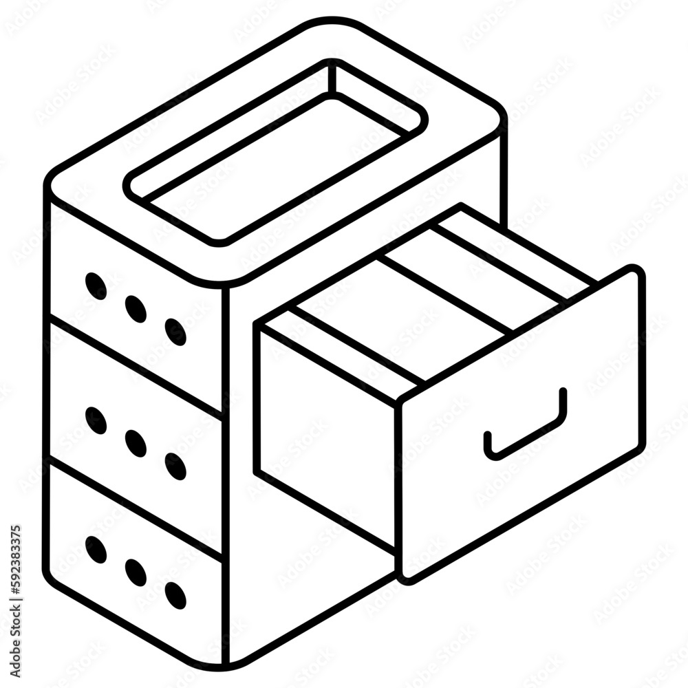 Modern design icon of server drawer Modern design icon of server drawer