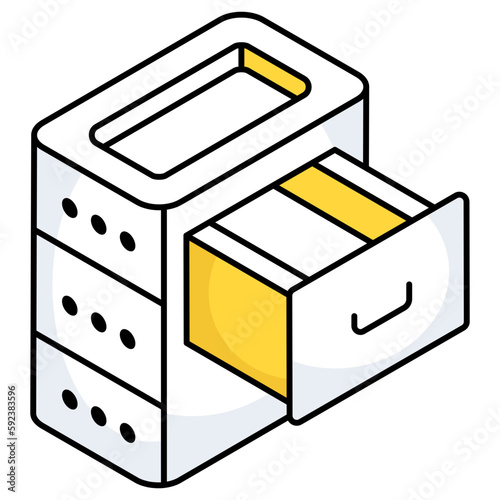 Modern design icon of server drawer 