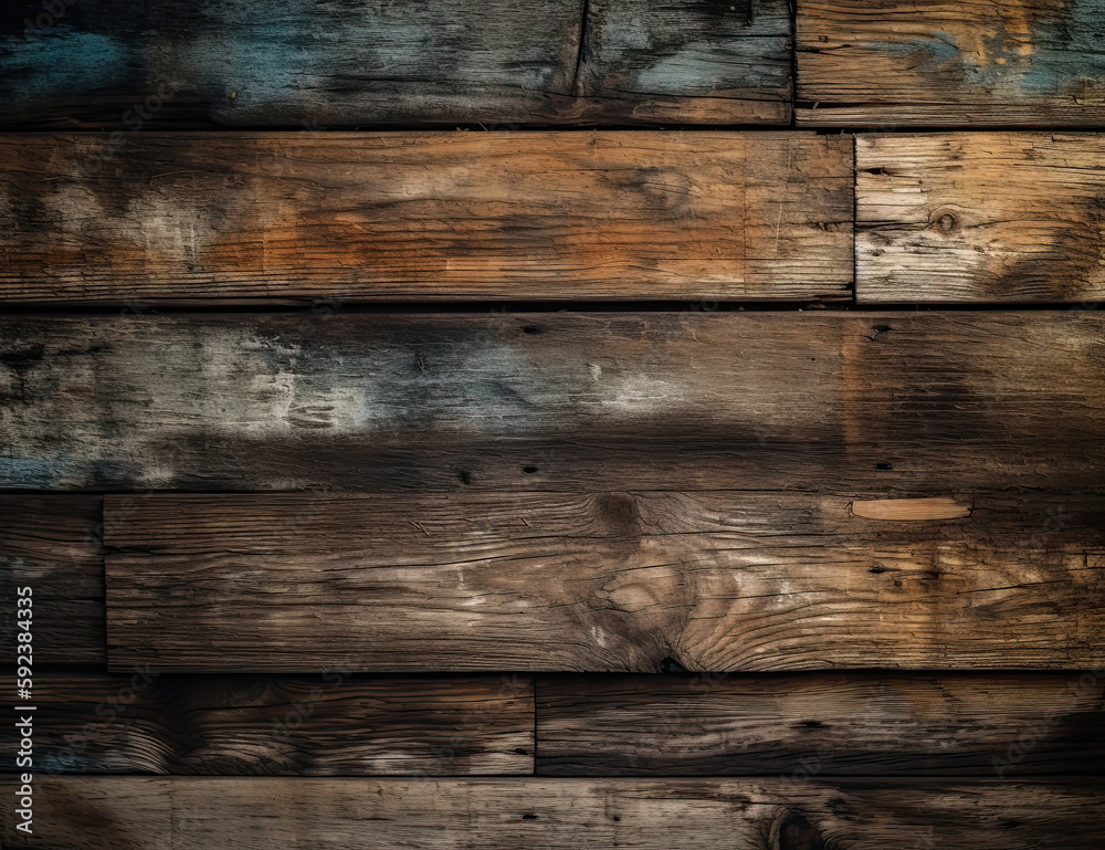 Wooden Board Background. Rustic, Farmhouse, Planks. Generative AI