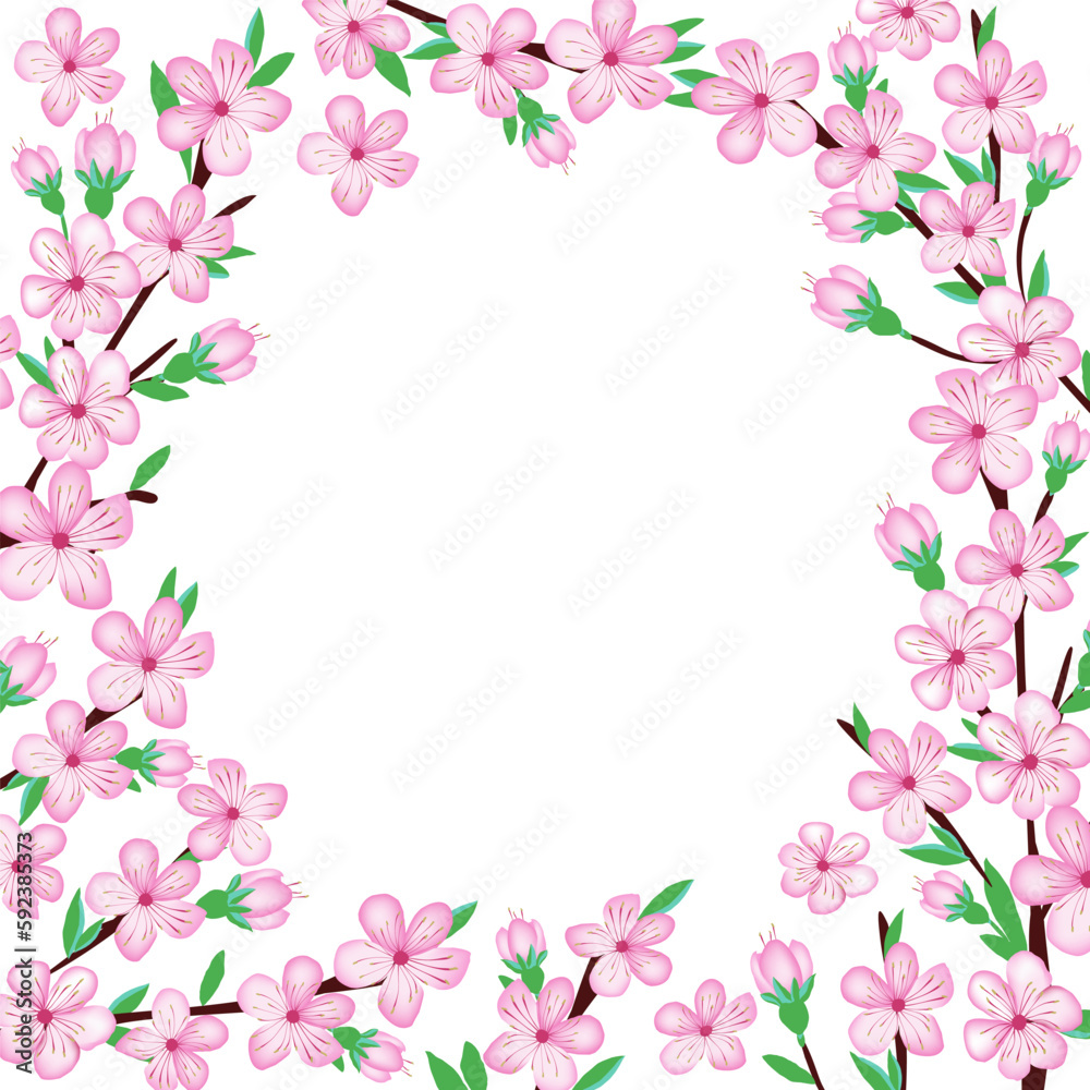 Sakura cherry blossom flower design