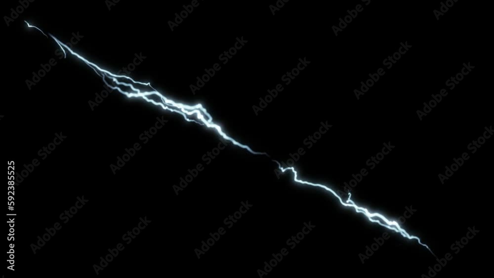Glowing Lightning Thunderbolt Overlay Loop Graphic Element 