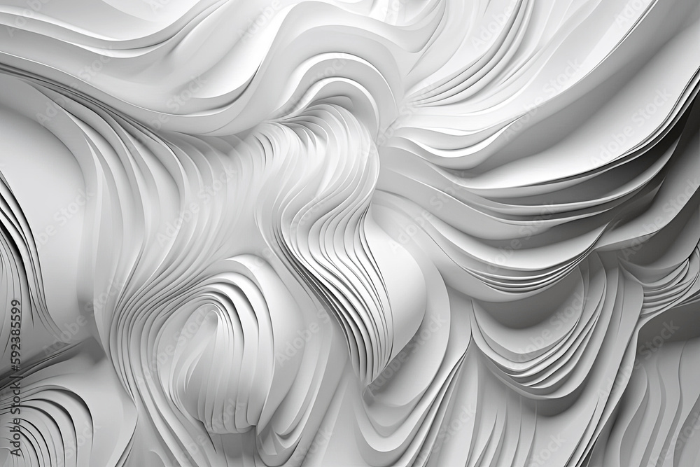 Generative AI illustration of Abstract white and colors background with ...