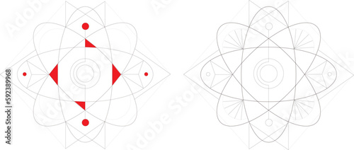sacred geometry vector tattoo