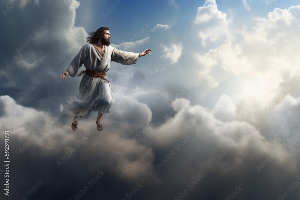 Jesus Christ ascending to heaven - Generative Ai Jesus Christ ascending to heaven - Generative Ai