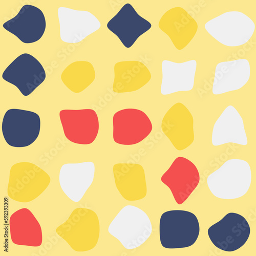 Set of 25 colorfull vector abstract art blob shapes with 8 points. Known as blotch shapes, liquid organic elements, pebble drops blob silhouettes and splashes. Use as pattern background.