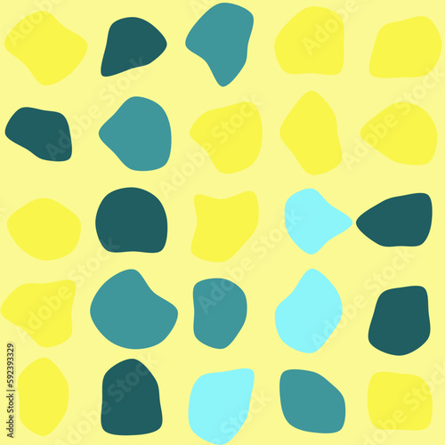 Set of 25 colorfull vector abstract art blob shapes with 8 points. Known as blotch shapes, liquid organic elements, pebble drops blob silhouettes and splashes. Use as pattern background.