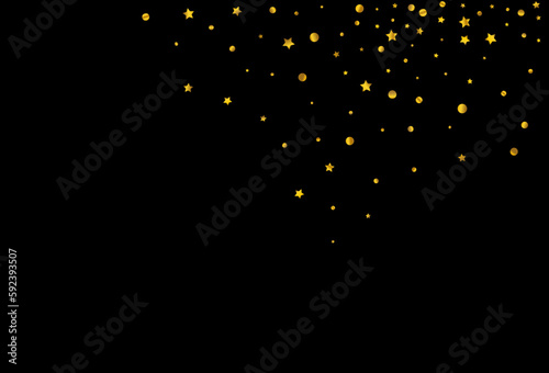 Golden Round Shiny Vector Black Background.