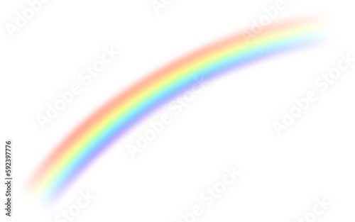 Rainbow segment isolated on transparent background