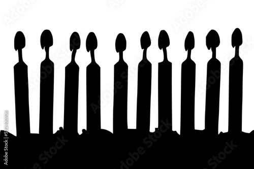 candles silhouette