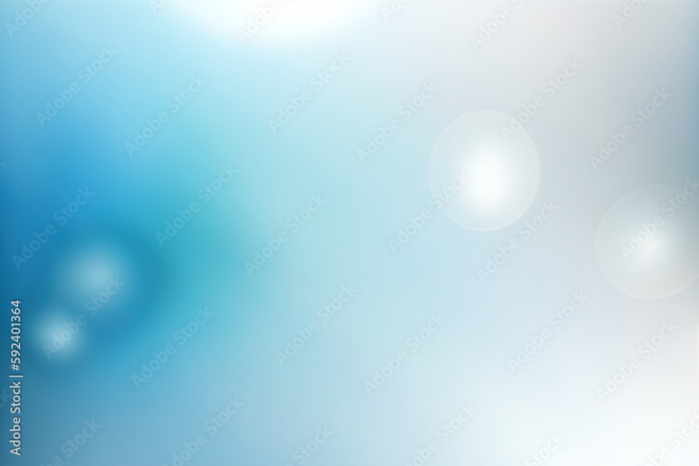 Background soft blurry image, white and light blue. Generative AI.