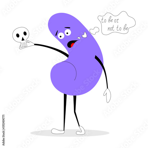Abstract characters. Geometric comic creature emotions. Funny face business team avatar with magnifier, light bulb and megafon, vector set. Different shapes for math learning and teaching