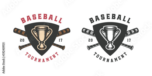 Vintage retro baseball sport emblem, logo, badge, label. mark, poster or print. Monochrome Graphic Art. Vector Illustration.