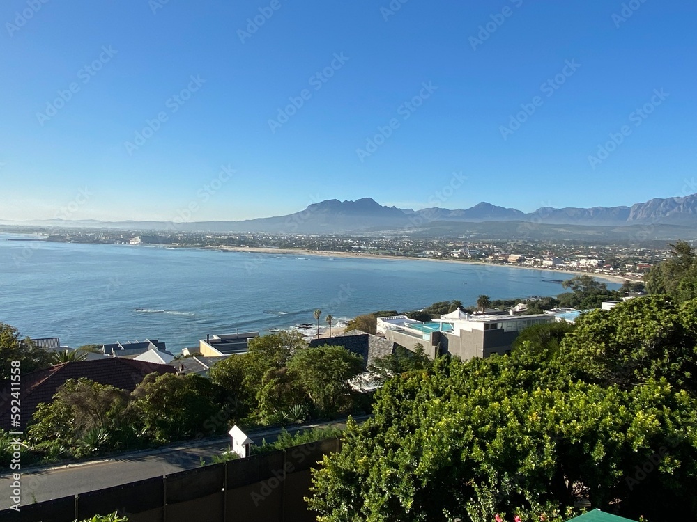 Blick über die False Bay in Südafrika