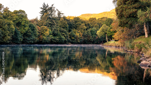 Early morning on the River Tay, Dunkeld, Perthshire North, Scotland