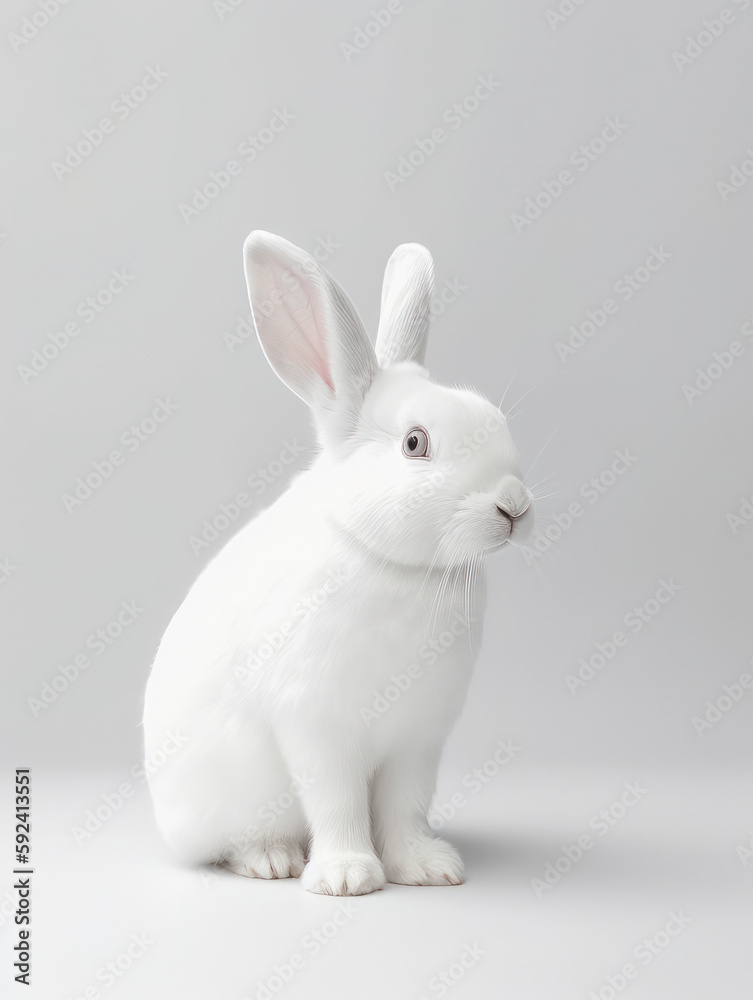 white bunny in minimalistic fine art style generatieve ai white bunny in minimalistic fine art style generatieve ai