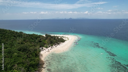 Bamboo Island by drone view Thailand Phi Phi tropical 
