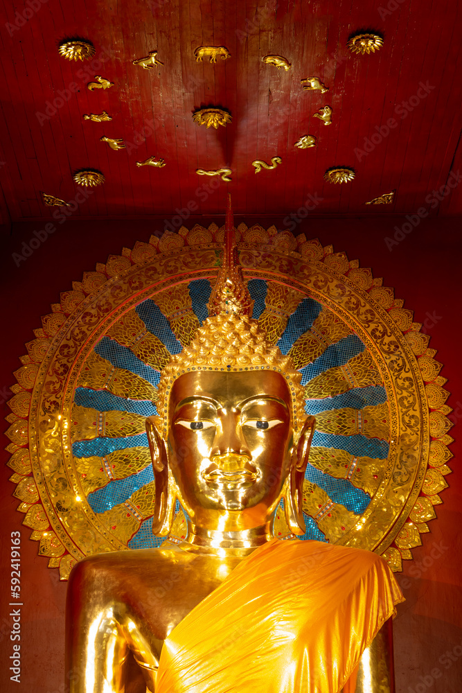 Golden Buddha (statue) at Wat Phra Singh, Chiang Mai , Thailand