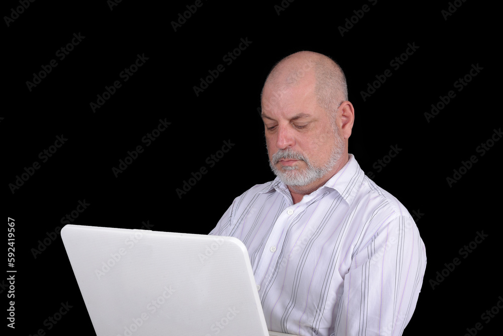 Portrait of pensive middle age businessman thinking about business project at workplace, young businessman with pensive face expression daydreaming, closeup shot Portrait of pensive middle age businessman thinking about business project at workplace, young businessman with pensive face expression daydreaming, closeup shot