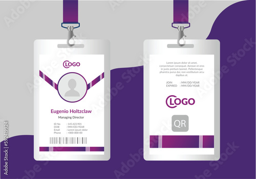 modern id card design template.