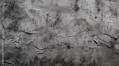 Wide concrete textured banner background Generative AI