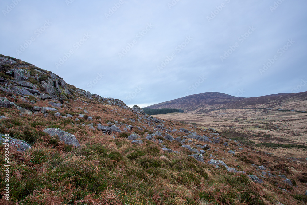 Scenic view in the Wicklow Mountains near Glendalough Scenic view in the Wicklow Mountains near Glendalough