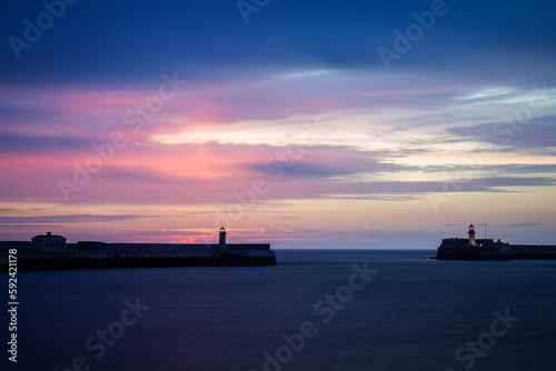 Dun Laoghaire harbour at sunrise