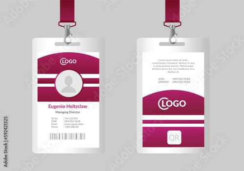 modern id card design template.
