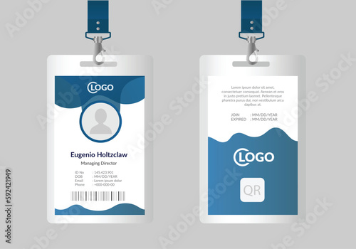modern id card design template.