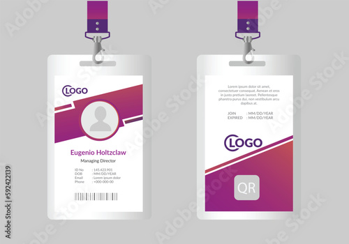 modern id card design template.