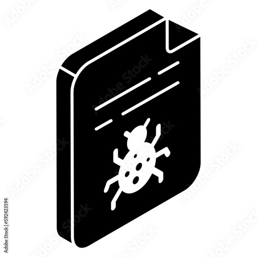 A unique design icon of infected file 