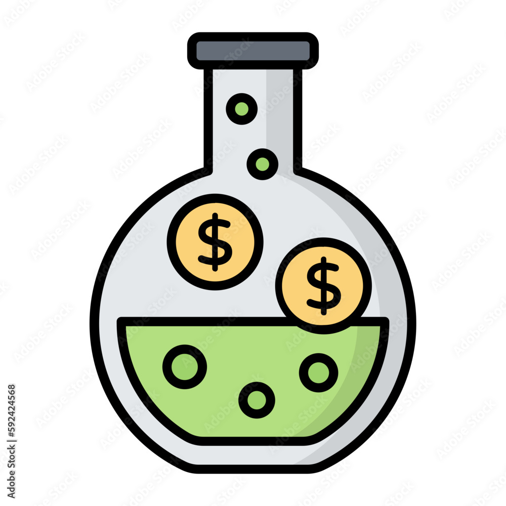 Research Line Color Icon Research Line Color Icon