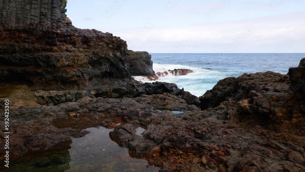 Natural swimming pool at Charco Azul, La Palma, Spain. Natural swimming pool at Charco Azul, La Palma, Spain.