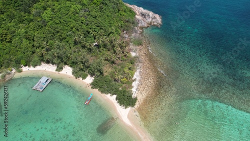 Tropical Island by drone Thailand Koh Phangan © Travel Spot 