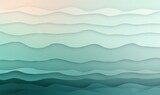  a blue and green abstract background with wavy lines and waves in the center of the image, with a pastel sky in the background.  generative ai