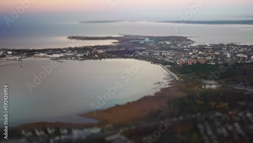 Aerial view of Kopli district in Tallinn, Estonia. photo