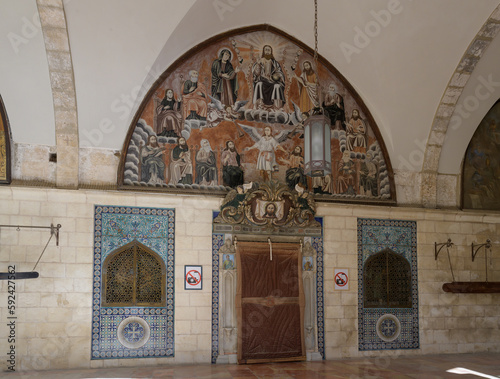 Saints Jacobs Armenian Cathedrali in the Armenian Quarter of Jerusalem photo