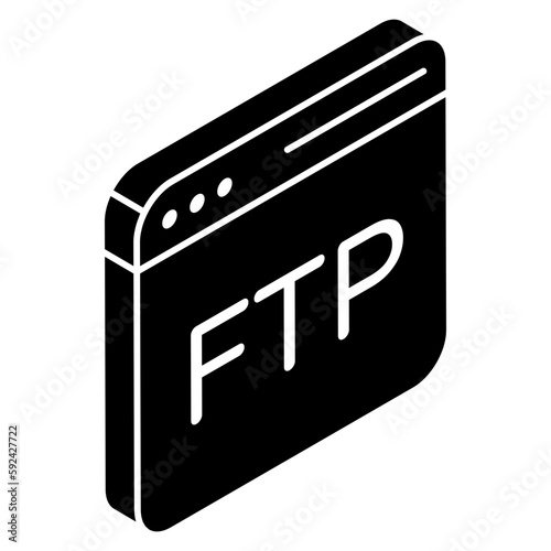A unique design icon of file transfer protocol 