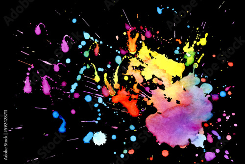 Bright watercolor spot. Abstract vector background. Bright watercolor slash.