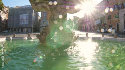 Triton fountain, Piazza Barberini. Rome, Italy