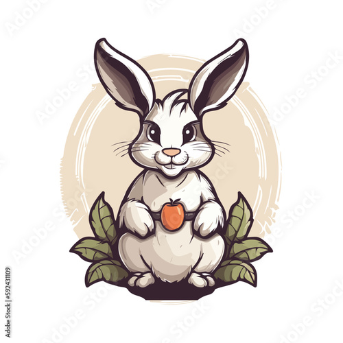 Ester Bunny Rabbit Vector Art Design