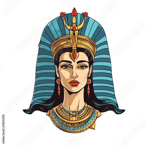 Queen Cleopatra Vector Art