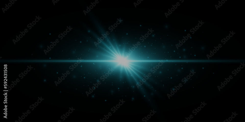 Light flash special effect with rays of light and magic sparkles. Set of glowing effects, explosion, glitter, spark, sunburst. Light flash special effect with rays of light and magic sparkles. Set of glowing effects, explosion, glitter, spark, sunburst.