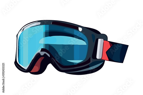 Protective eyewear for winter sports adventure icon