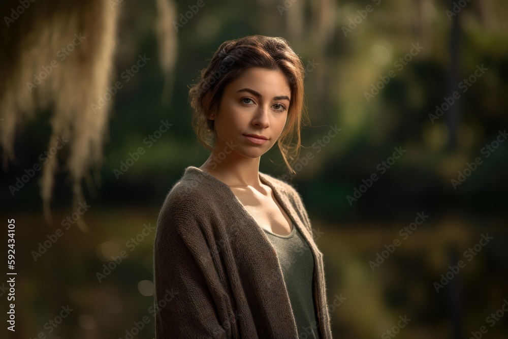 Portrait of a beautiful young woman in the park. Soft focus. Portrait of a beautiful young woman in the park. Soft focus.
