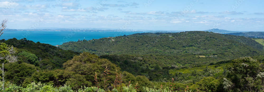 Panoramic view of Waiheke Island near Auckland, New Zealand