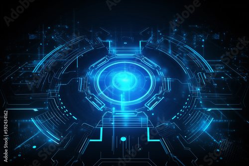 Abstract technology background Hi-tech communication concept futuristic digital innovation background,  Created using generative AI tools.