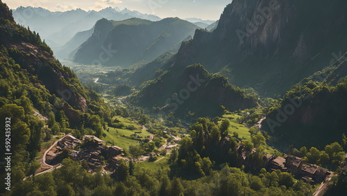 Enchanted Hours: Countryside Landscapes in Autumn and Spring - Generated AI