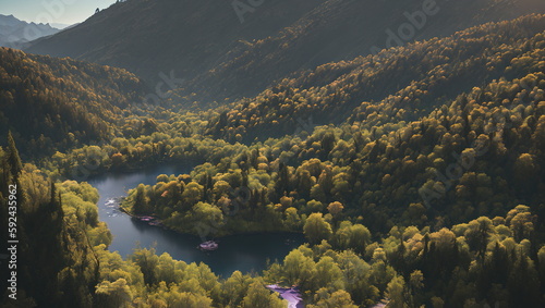 Enchanted Hours: Countryside Landscapes in Autumn and Spring - Generated AI